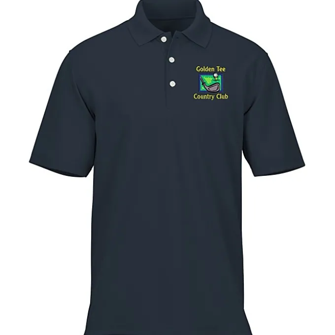 Dry Zone Stain Release Mini Grid Polo - Men's
