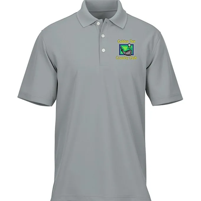 Dry Zone Stain Release Mini Grid Polo - Men's