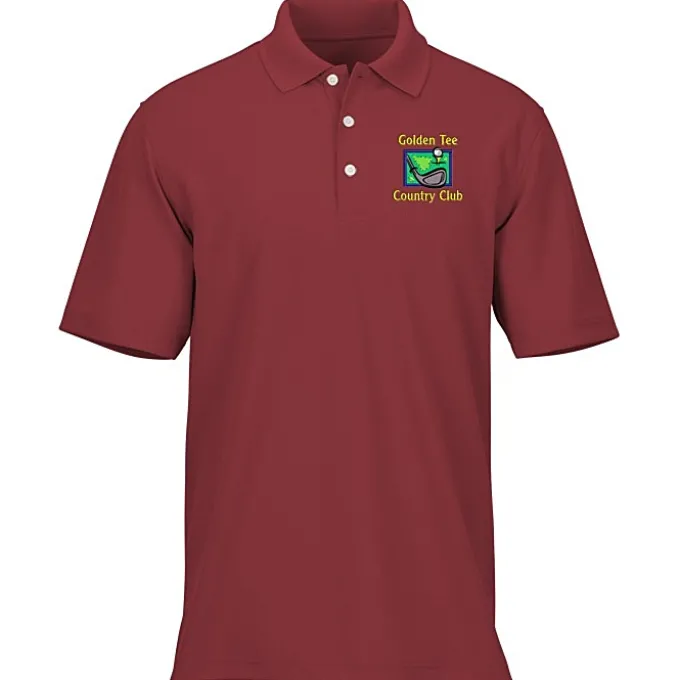 Dry Zone Stain Release Mini Grid Polo - Men's