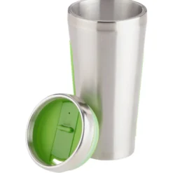 Dual Grip Travel Tumbler - 15 oz - Silver