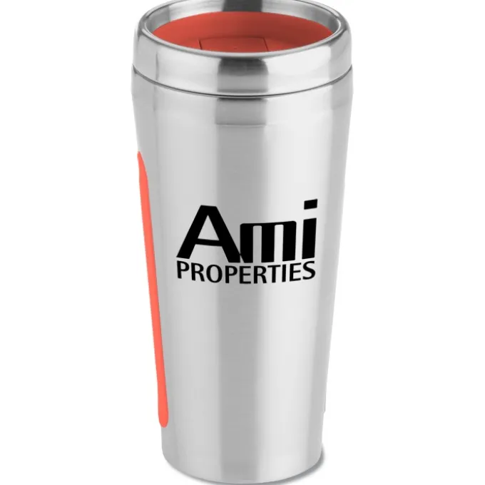 Dual Grip Travel Tumbler - 15 oz - Silver - 24 hr