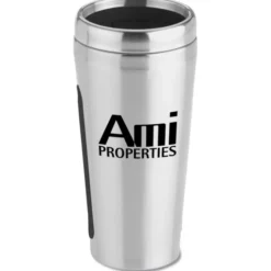 Dual Grip Travel Tumbler - 15 oz - Silver - 24 hr