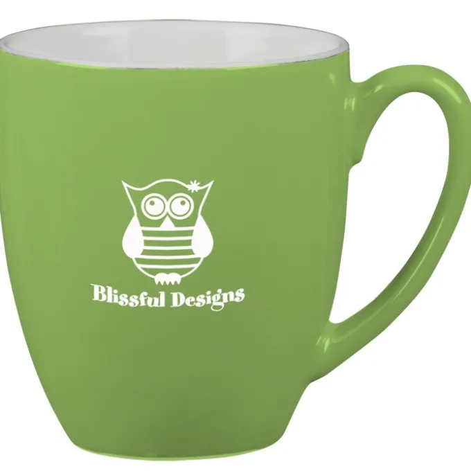 Duo-Tone Bistro Ceramic Mug - 16 oz