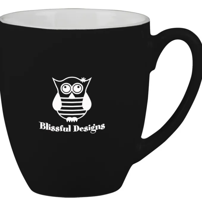 Duo-Tone Bistro Ceramic Mug - 16 oz