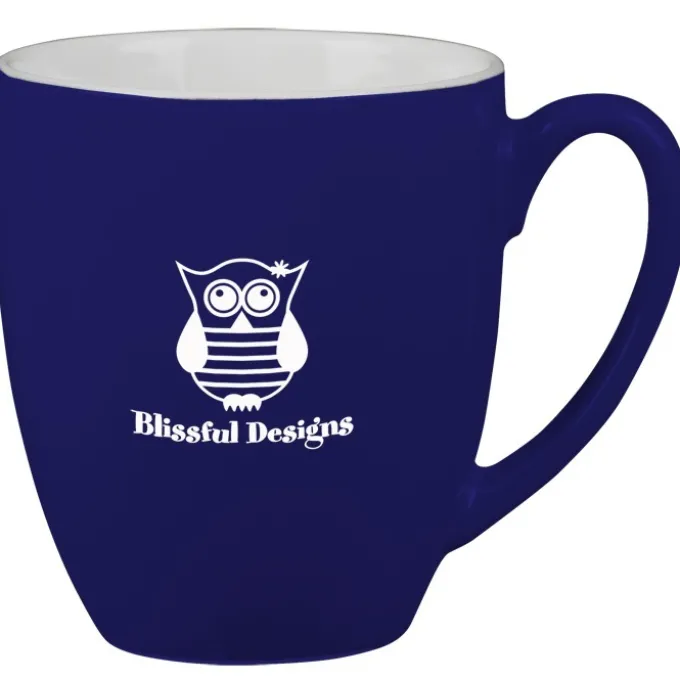 Duo-Tone Bistro Ceramic Mug - 16 oz