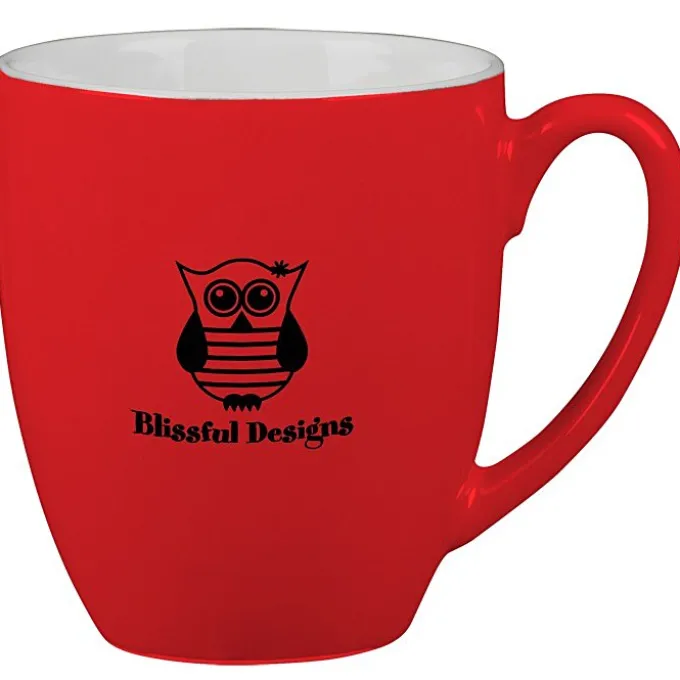 Duo-Tone Bistro Ceramic Mug - 16 oz