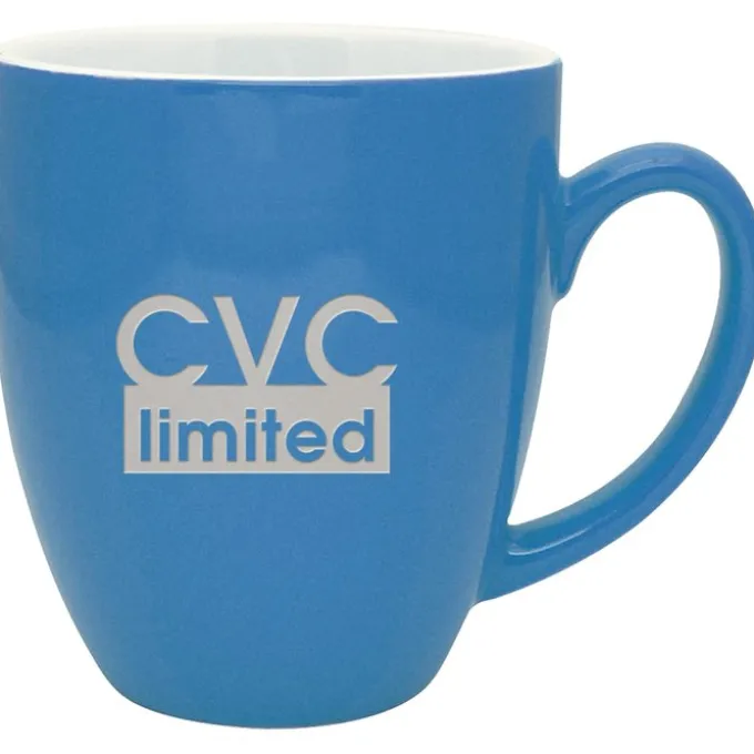 Duo-Tone Bistro Ceramic Mug - 16 oz - Deep Etch