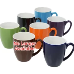 Duo-Tone Bistro Ceramic Mug - 16 oz - Deep Etch