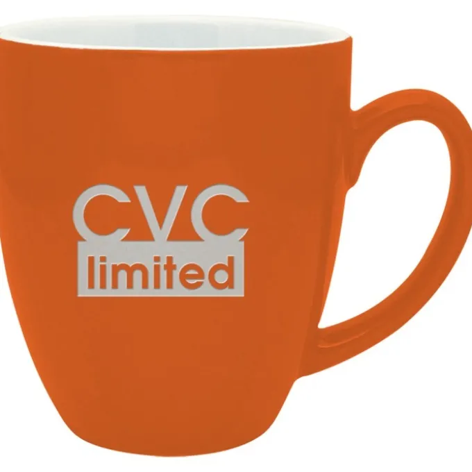 Duo-Tone Bistro Ceramic Mug - 16 oz - Deep Etch