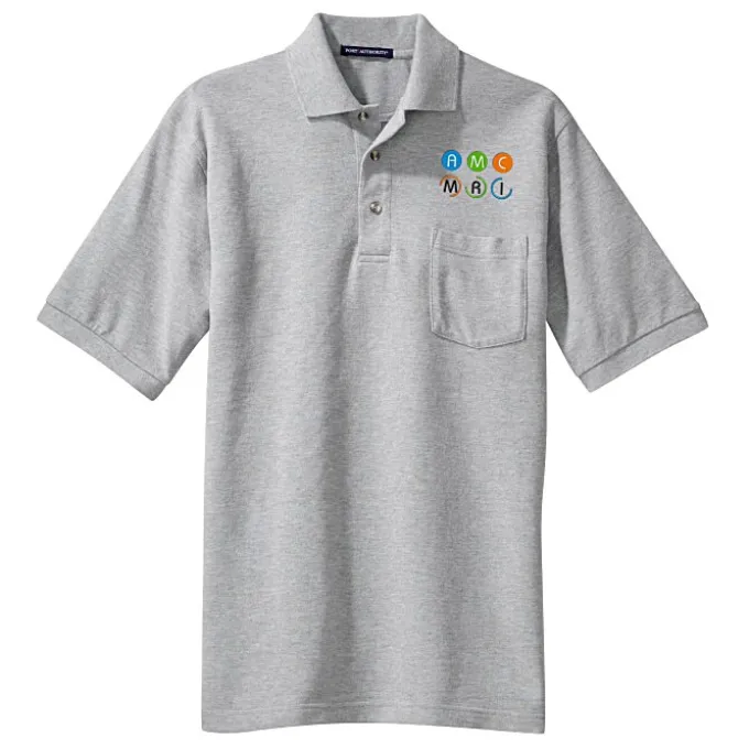 Easy Care Pique Knit Pocket Polo - Men's