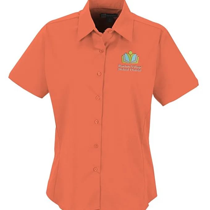 Easy Care Short Sleeve Stretch Poplin Blouse - Ladies'