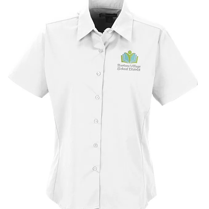 Easy Care Short Sleeve Stretch Poplin Blouse - Ladies'
