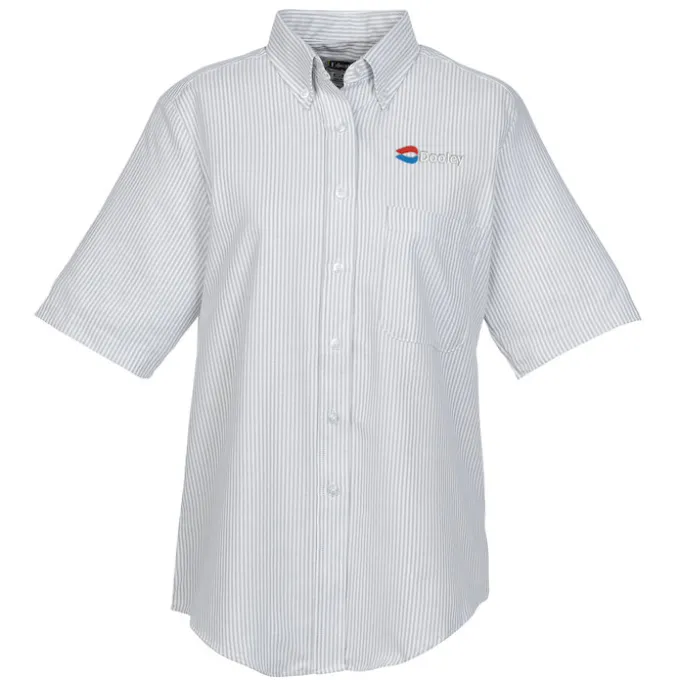 Easy Care Short Sleeve Stripe Oxford Shirt - Ladies'