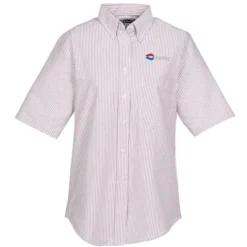 Easy Care Short Sleeve Stripe Oxford Shirt - Ladies'
