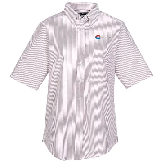 Easy Care Short Sleeve Stripe Oxford Shirt - Ladies'