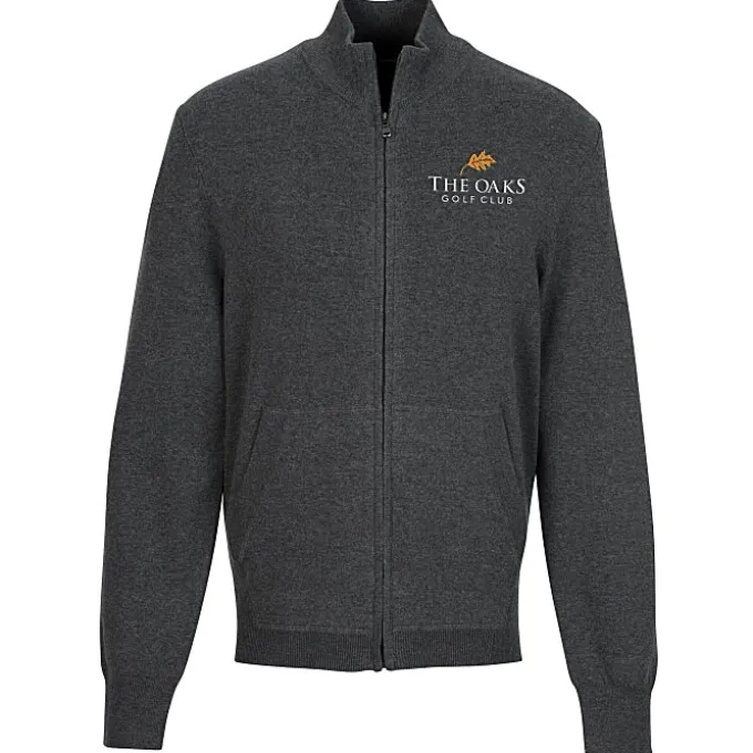 Easy Care Tri-Blend Full-Zip Sweater