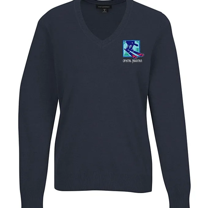 Easy Care Tri-Blend V-Neck Sweater - Ladies'