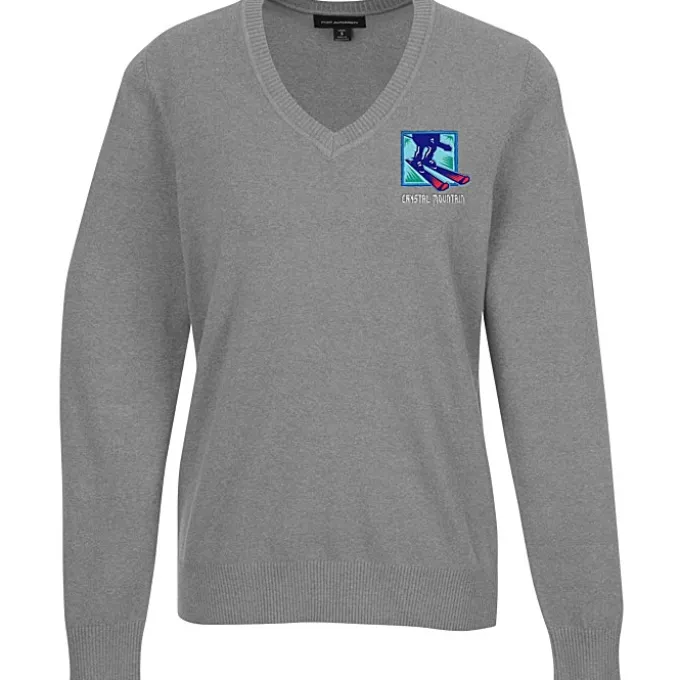 Easy Care Tri-Blend V-Neck Sweater - Ladies'