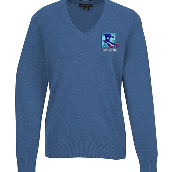 Easy Care Tri-Blend V-Neck Sweater - Ladies'