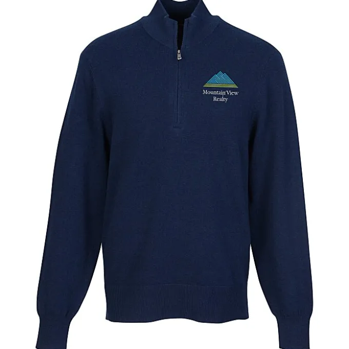 Easy Care Tri-Blend 1/4-Zip Sweater
