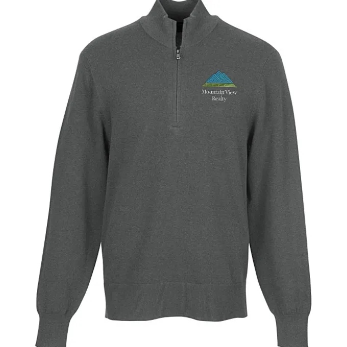 Easy Care Tri-Blend 1/4-Zip Sweater