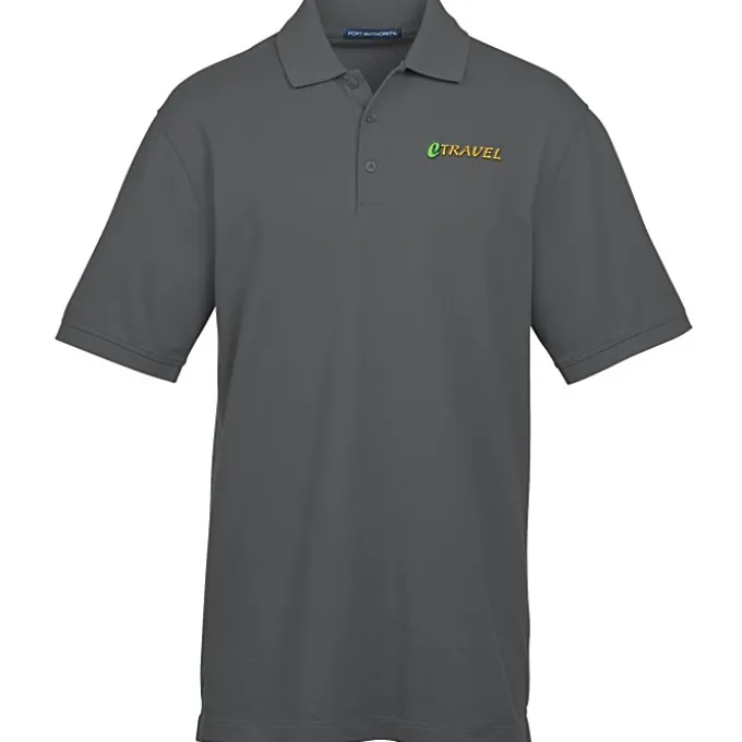 Easy Care Wrinkle Resist Cotton Pique Polo - Men's