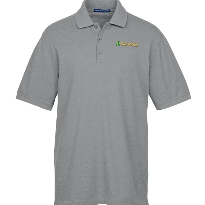 Easy Care Wrinkle Resist Cotton Pique Polo - Men's - Heather