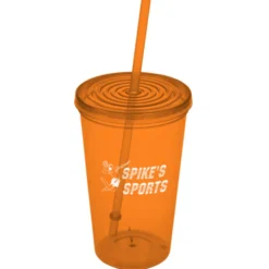 Economy Tumbler with Straw - 20 oz. - 24 hr