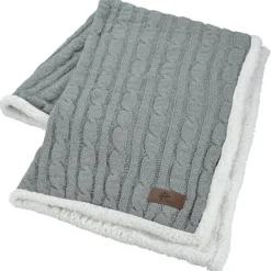 Elegant Cable Knit Chenille Throw