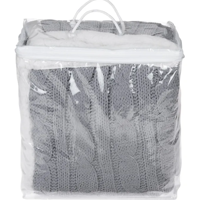 Elegant Cable Knit Chenille Throw