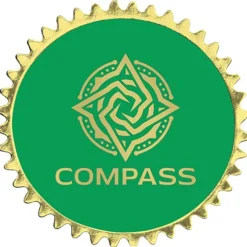 Embossed Seal by the Roll - Circle - Pinked Edge - 1 7/16 inches