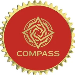 Embossed Seal by the Roll - Circle - Pinked Edge - 1 7/16 inches