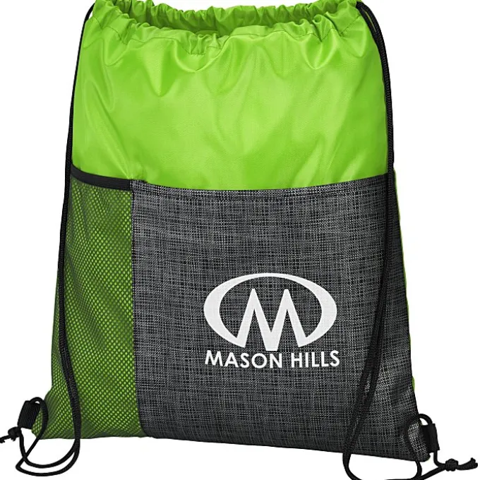 Etched Pocket Drawstring Sportpack - 24 hr