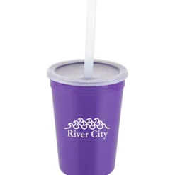 Event Stadium Cup with Lid & Straw - 12 oz