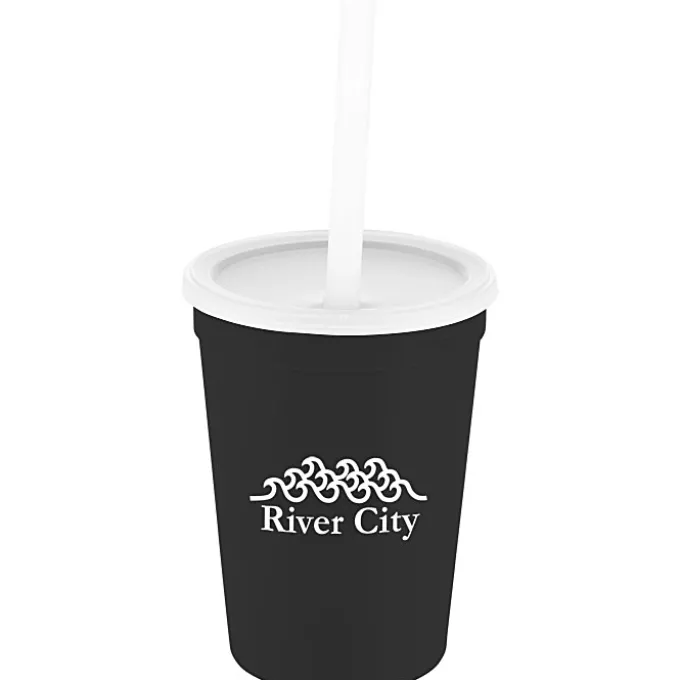 Event Stadium Cup with Lid & Straw - 12 oz