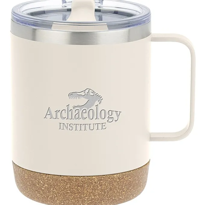 Explorer Vacuum Camp Mug with Cork Bottom - 12 oz - Laser Engraved