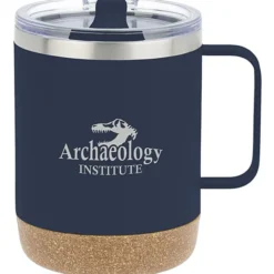 Explorer Vacuum Camp Mug with Cork Bottom - 12 oz - Laser Engraved