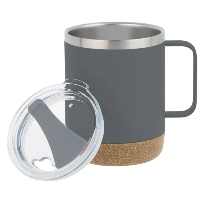 Explorer Vacuum Camp Mug with Cork Bottom - 12 oz - Laser Engraved