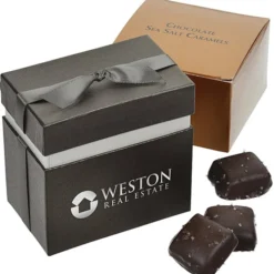 Fancy Favor Gift Box - Chocolate Sea Salt Caramels
