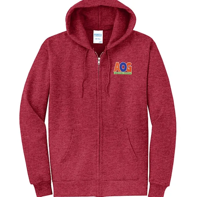 Fashion Full-Zip Hooded Sweatshirt - Men's - Embroidered
