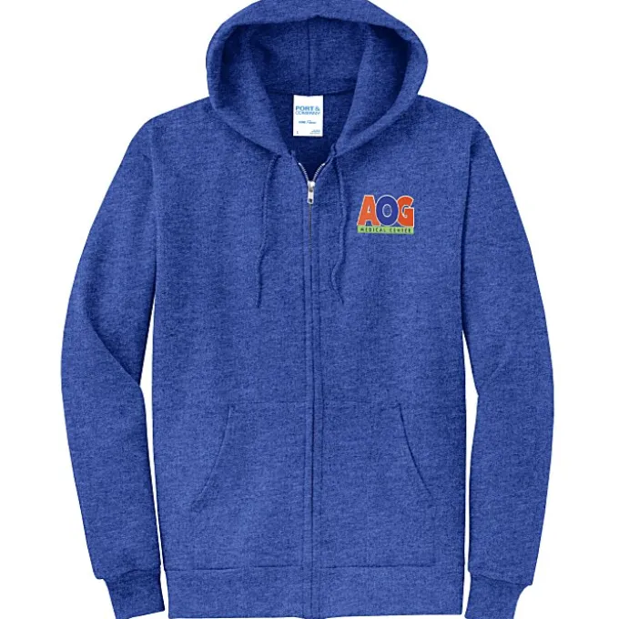Fashion Full-Zip Hooded Sweatshirt - Men's - Embroidered