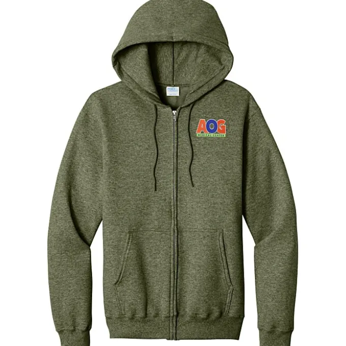 Fashion Full-Zip Hooded Sweatshirt - Men's - Embroidered