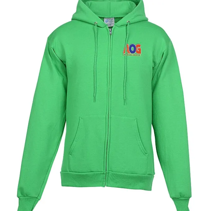 Fashion Full-Zip Hooded Sweatshirt - Men's - Embroidered
