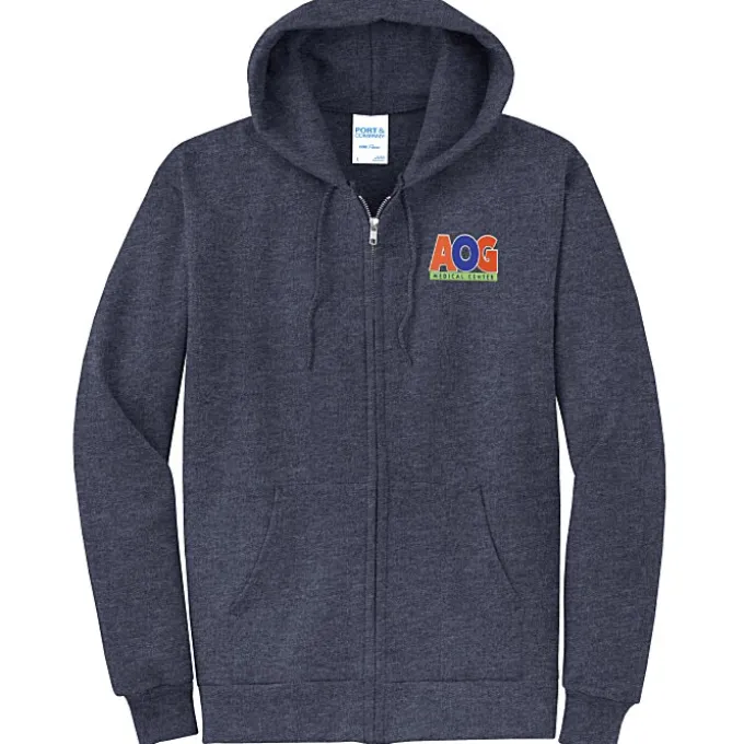Fashion Full-Zip Hooded Sweatshirt - Men's - Embroidered