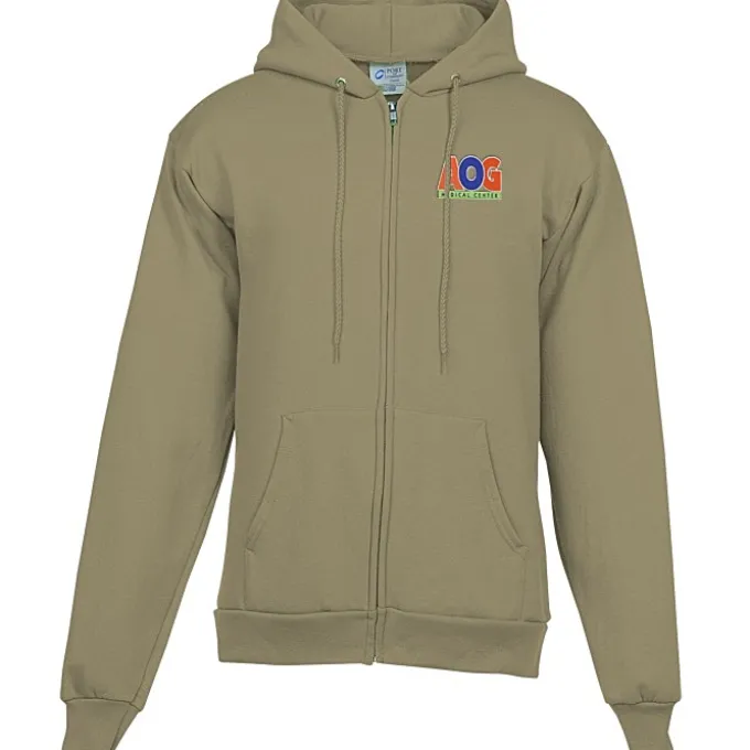 Fashion Full-Zip Hooded Sweatshirt - Men's - Embroidered