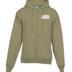 Fashion Full-Zip Hooded Sweatshirt - Men's - Screen