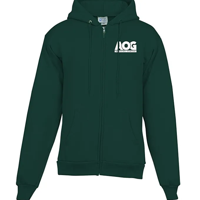 Fashion Full-Zip Hooded Sweatshirt - Men's - Screen