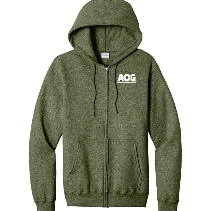Fashion Full-Zip Hooded Sweatshirt - Men's - Screen