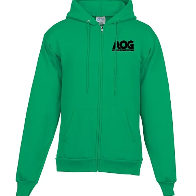 Fashion Full-Zip Hooded Sweatshirt - Men's - Screen