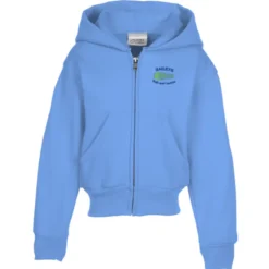 Fashion Full-Zip Hooded Sweatshirt – Youth – Embroidered